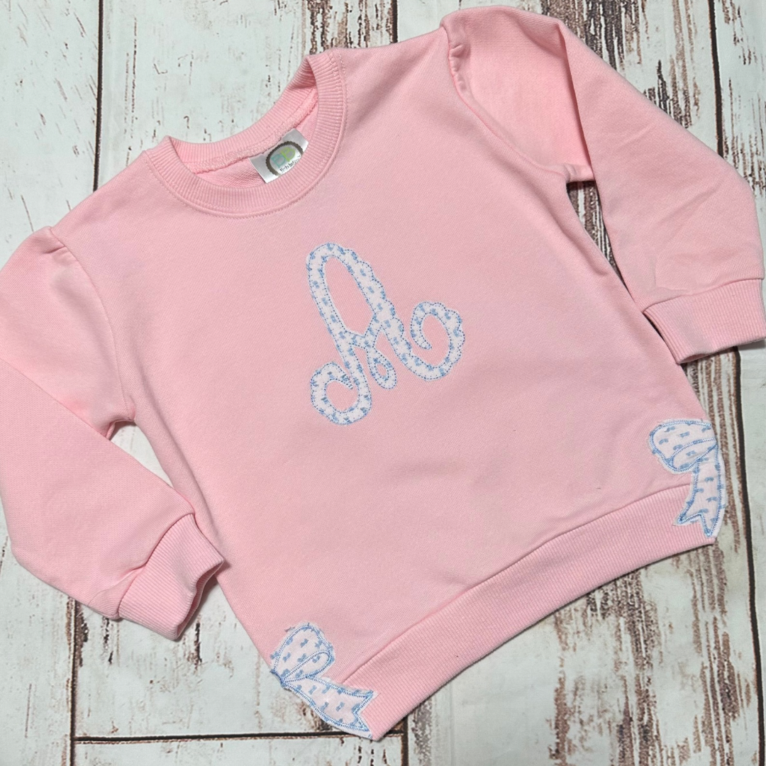 Sweatshirt with Appliqué Bows – Personalized & Playful