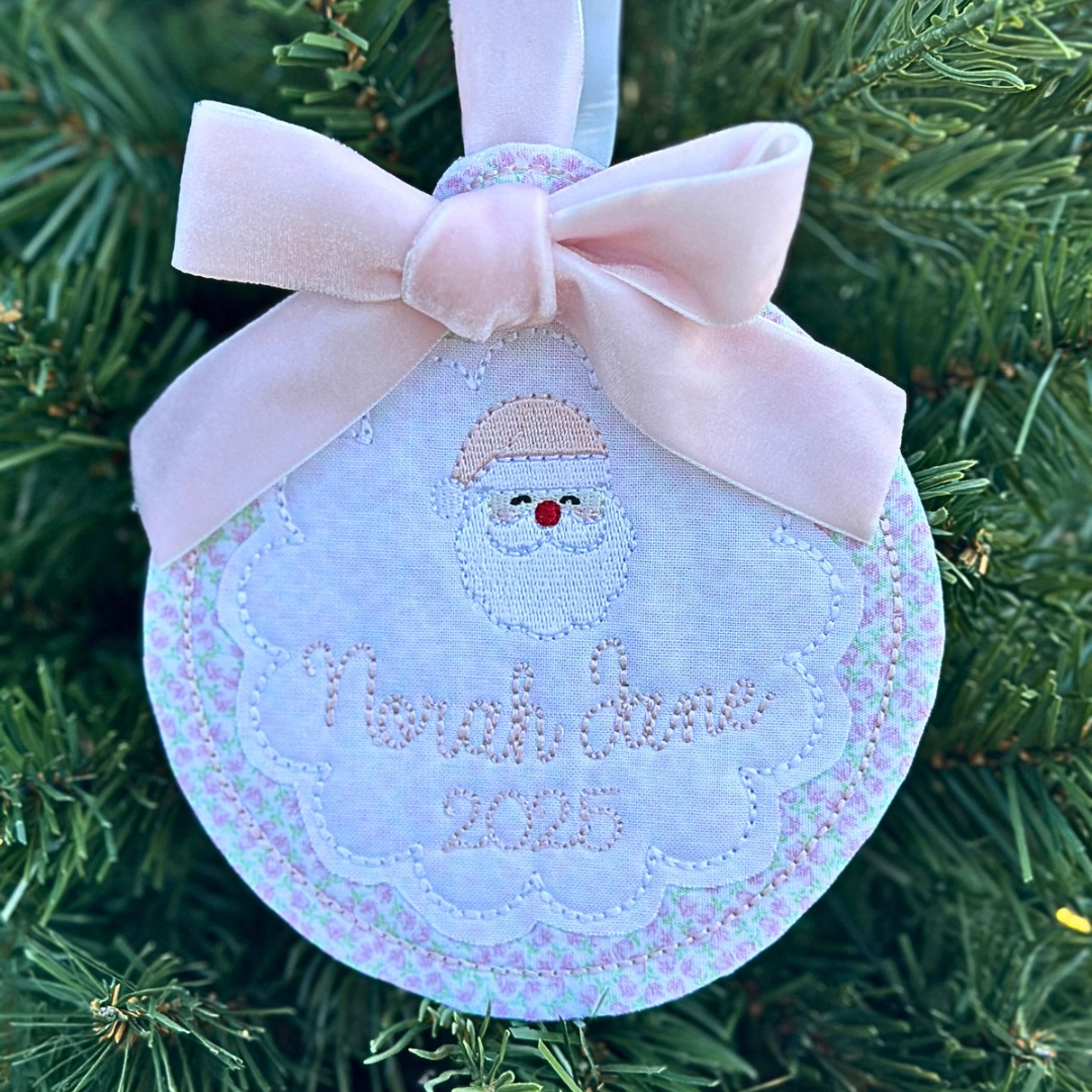 Personalized Heirloom Ornament — Embroidered Keepsake for the Holidays