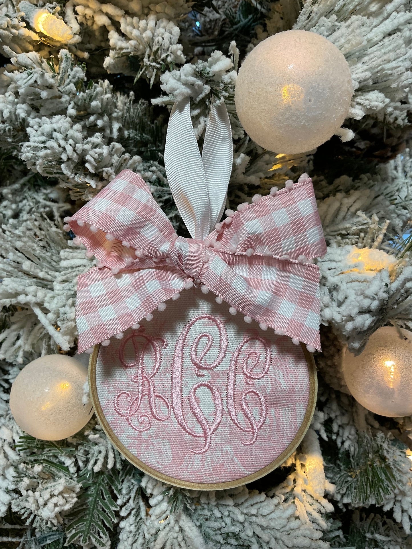 PERSONALIZED EMBROIDERY CHRISTMAS ORNAMENTS