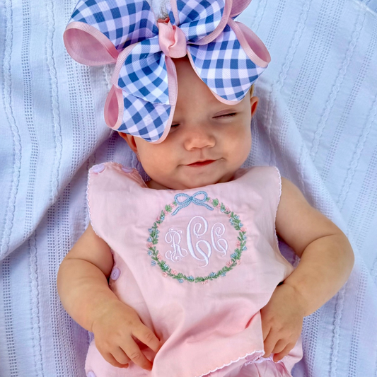 Preppy Crest Monogram Vintage Bloomer Set