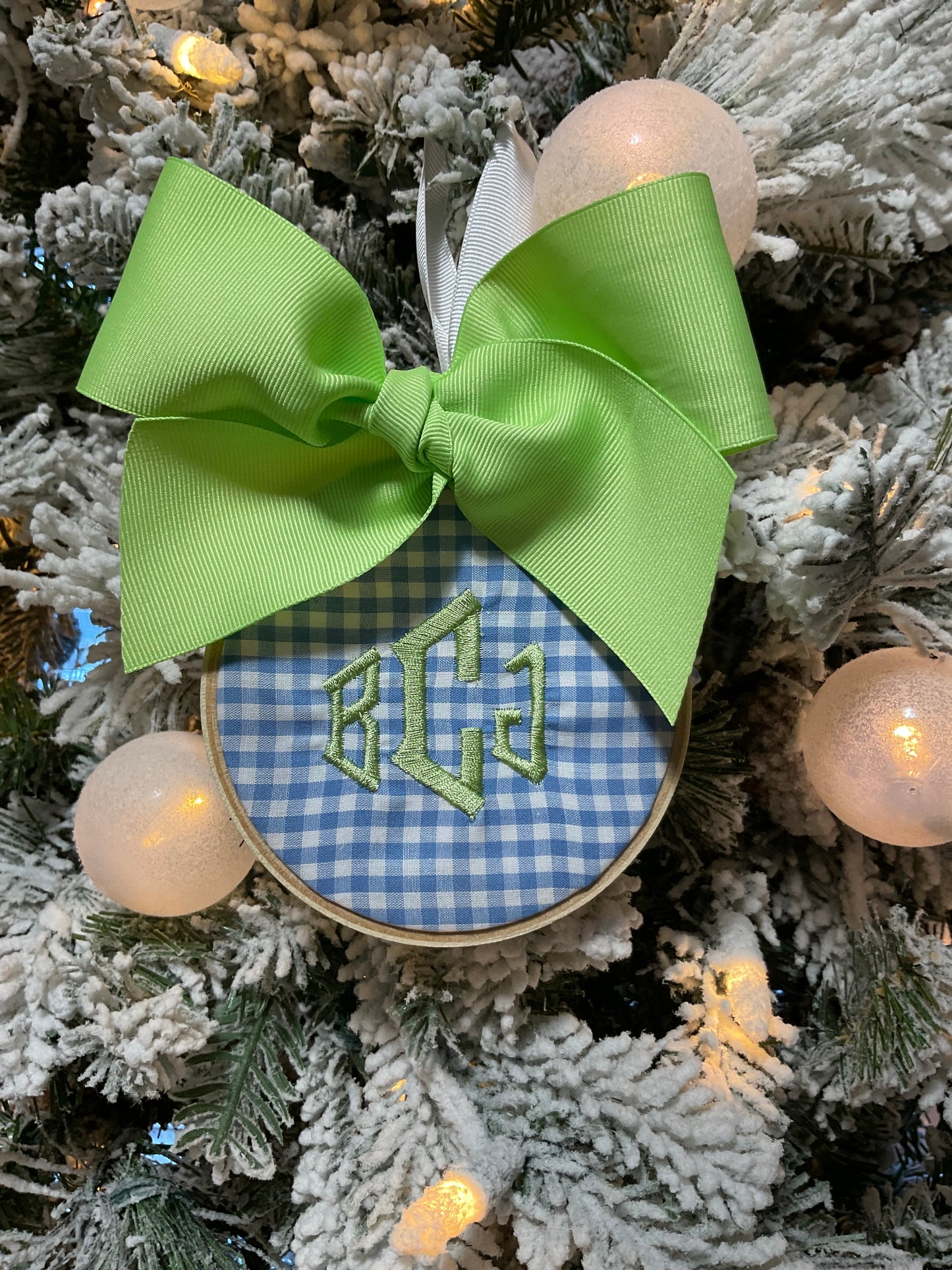 PERSONALIZED EMBROIDERY CHRISTMAS ORNAMENTS