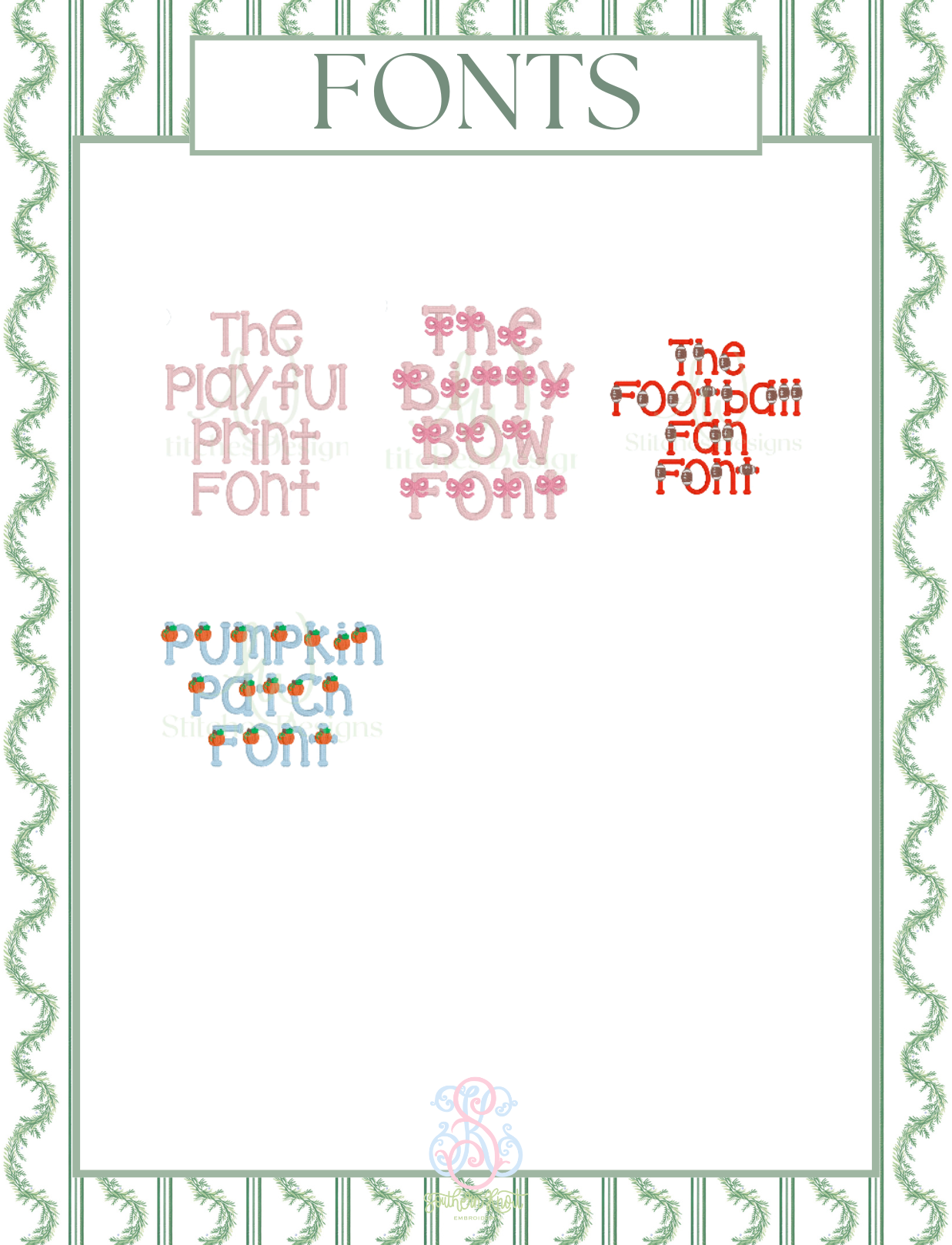 EMBROIDERY FONT, THREAD & FABRIC ALBUM