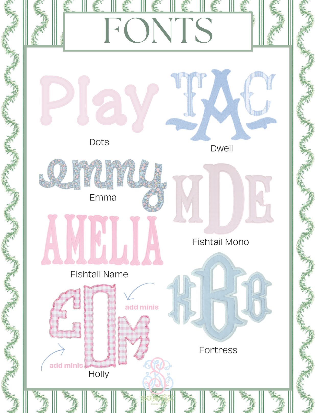 EMBROIDERY FONT, THREAD & FABRIC ALBUM