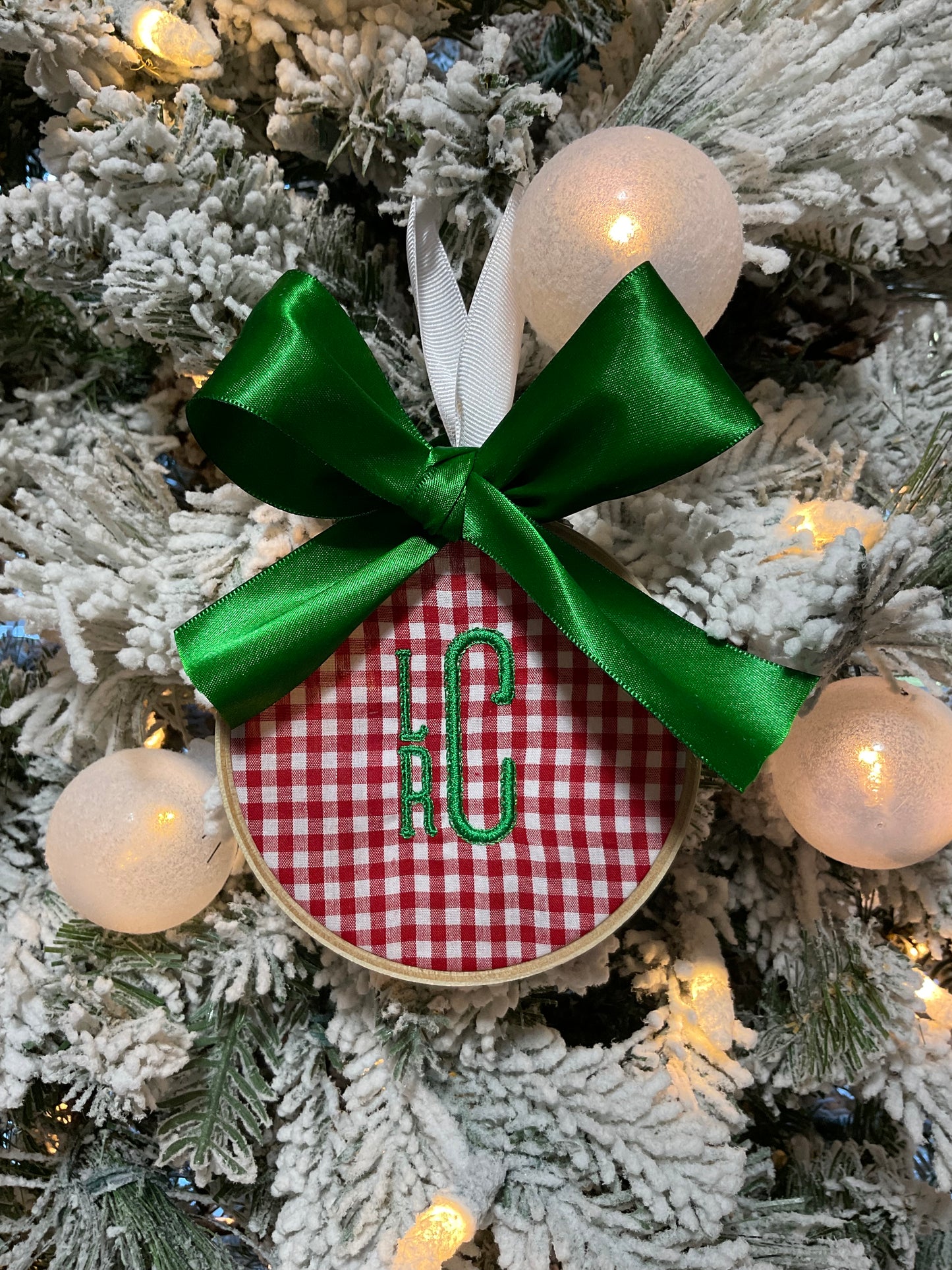 PERSONALIZED EMBROIDERY CHRISTMAS ORNAMENTS