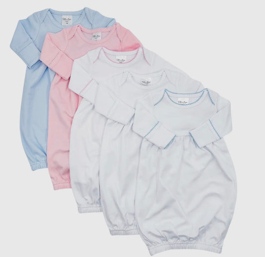 BABY GOWN WITH PICOT TRIM