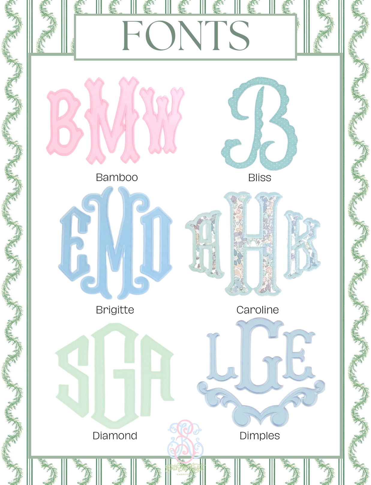 EMBROIDERY FONT, THREAD & FABRIC ALBUM