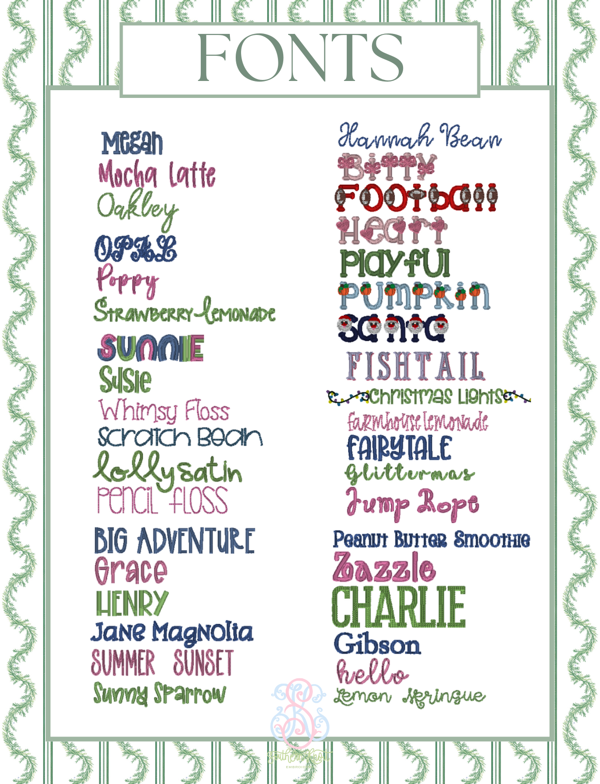 EMBROIDERY FONT, THREAD & FABRIC ALBUM