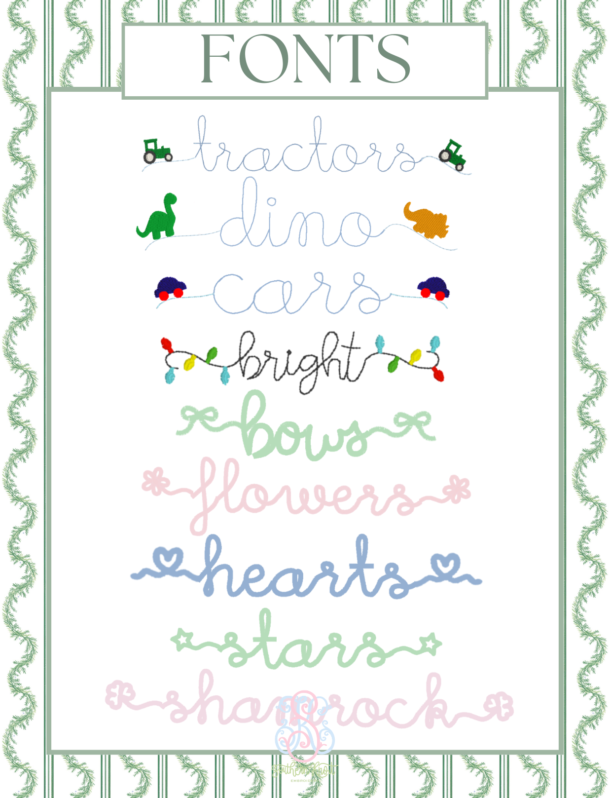 EMBROIDERY FONT, THREAD & FABRIC ALBUM