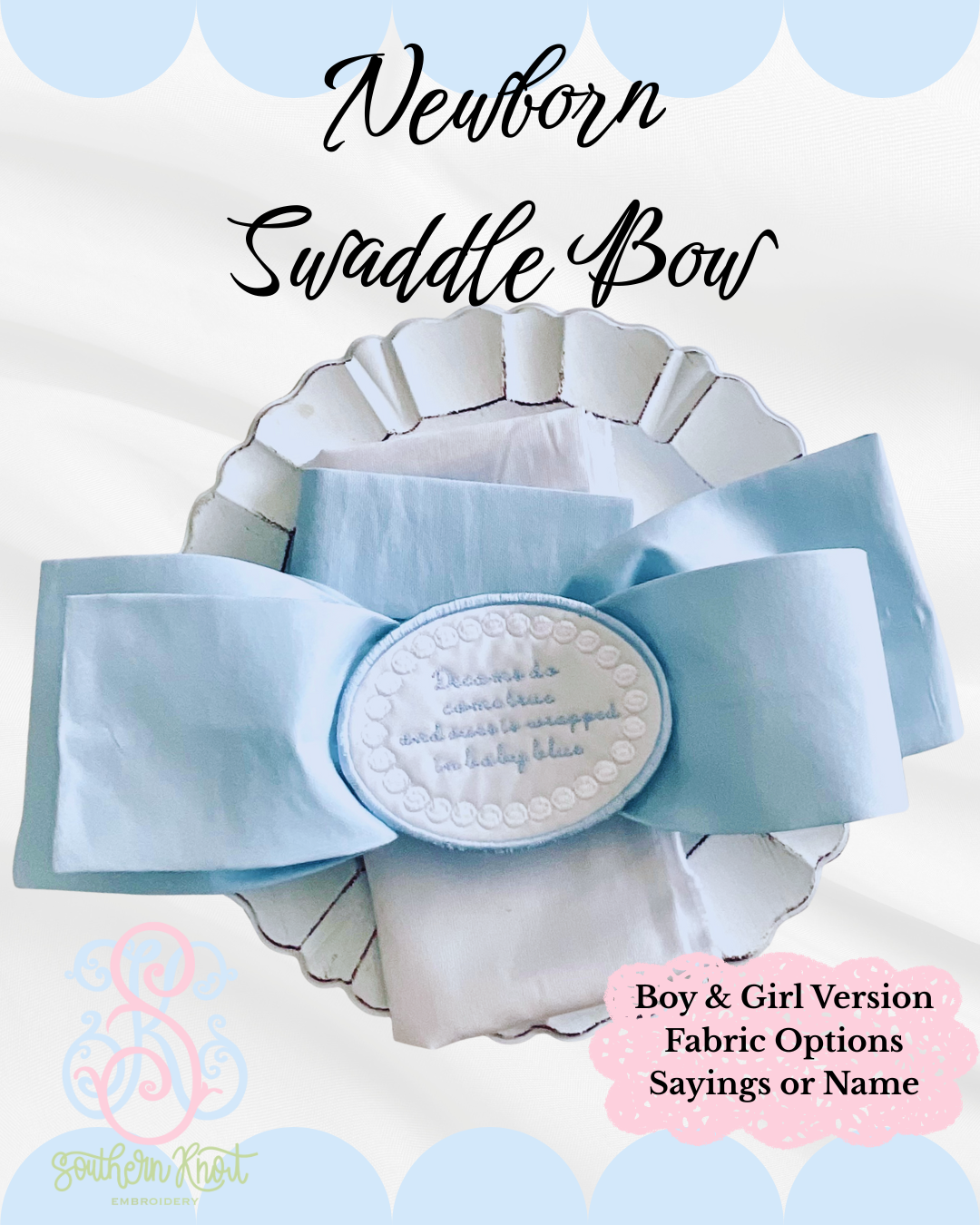 Newborn Swaddle Bow