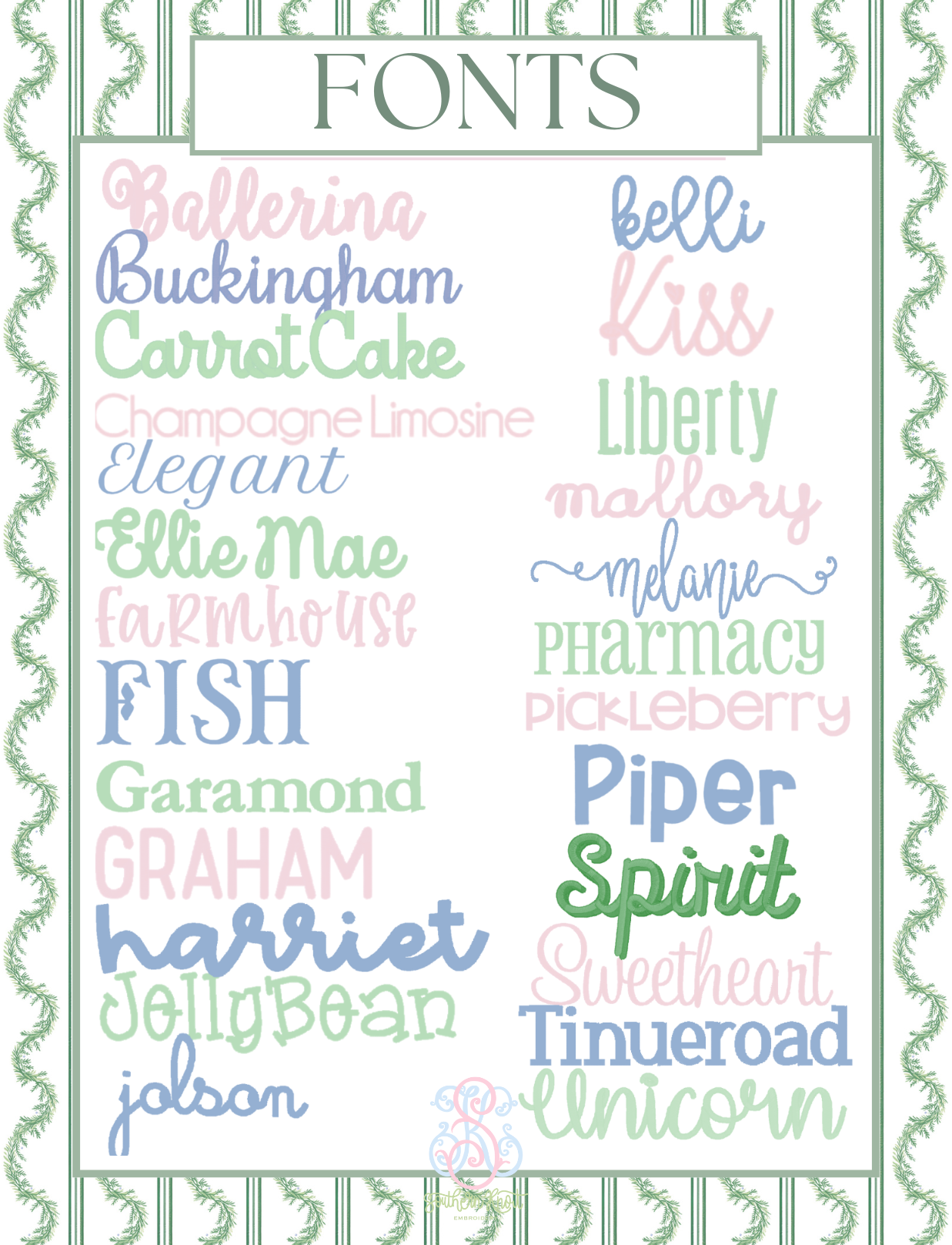 EMBROIDERY FONT, THREAD & FABRIC ALBUM