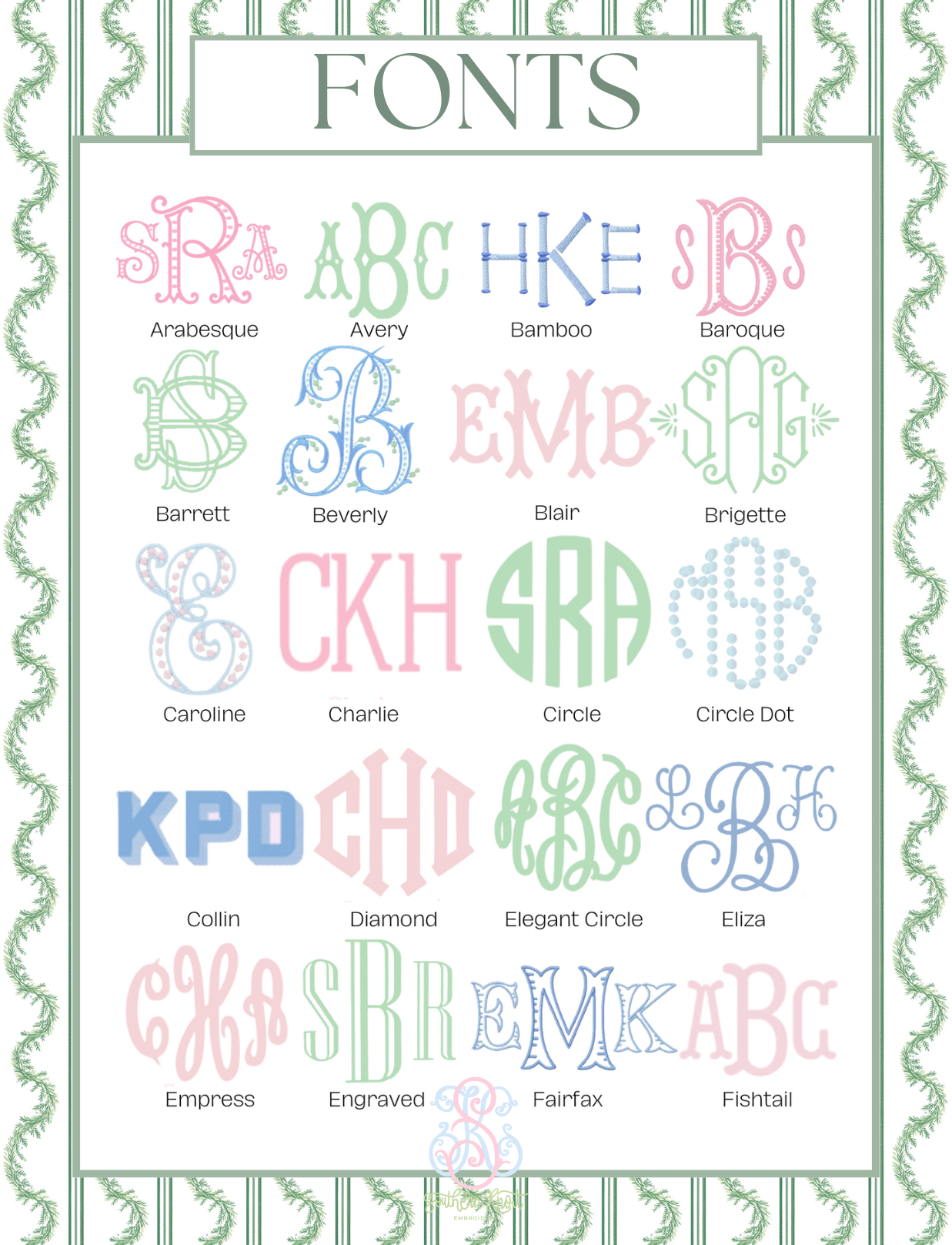 EMBROIDERY FONT, THREAD & FABRIC ALBUM