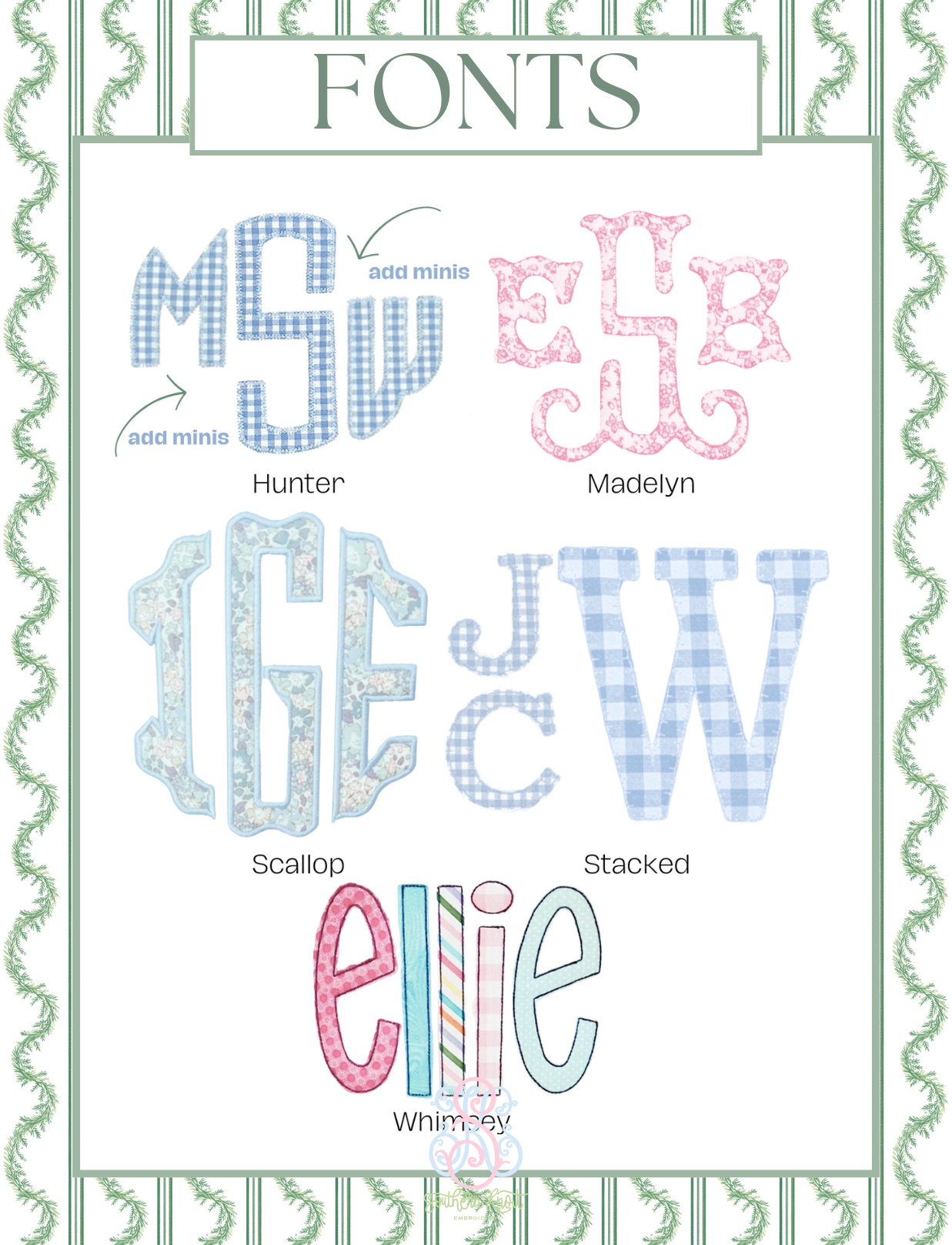 EMBROIDERY FONT, THREAD & FABRIC ALBUM