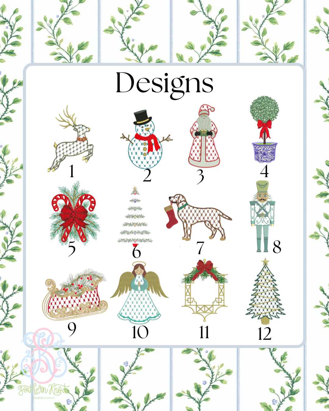 Christmas Wreath Sash