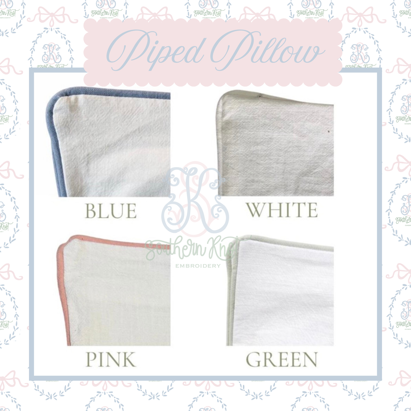 PIPED EDGE NURSERY PILLOW SHAM