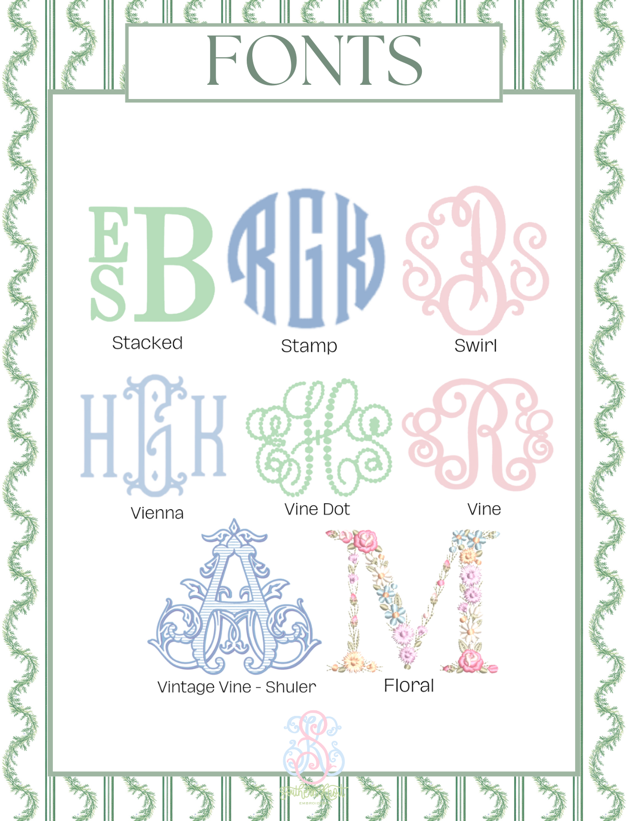 EMBROIDERY FONT, THREAD & FABRIC ALBUM