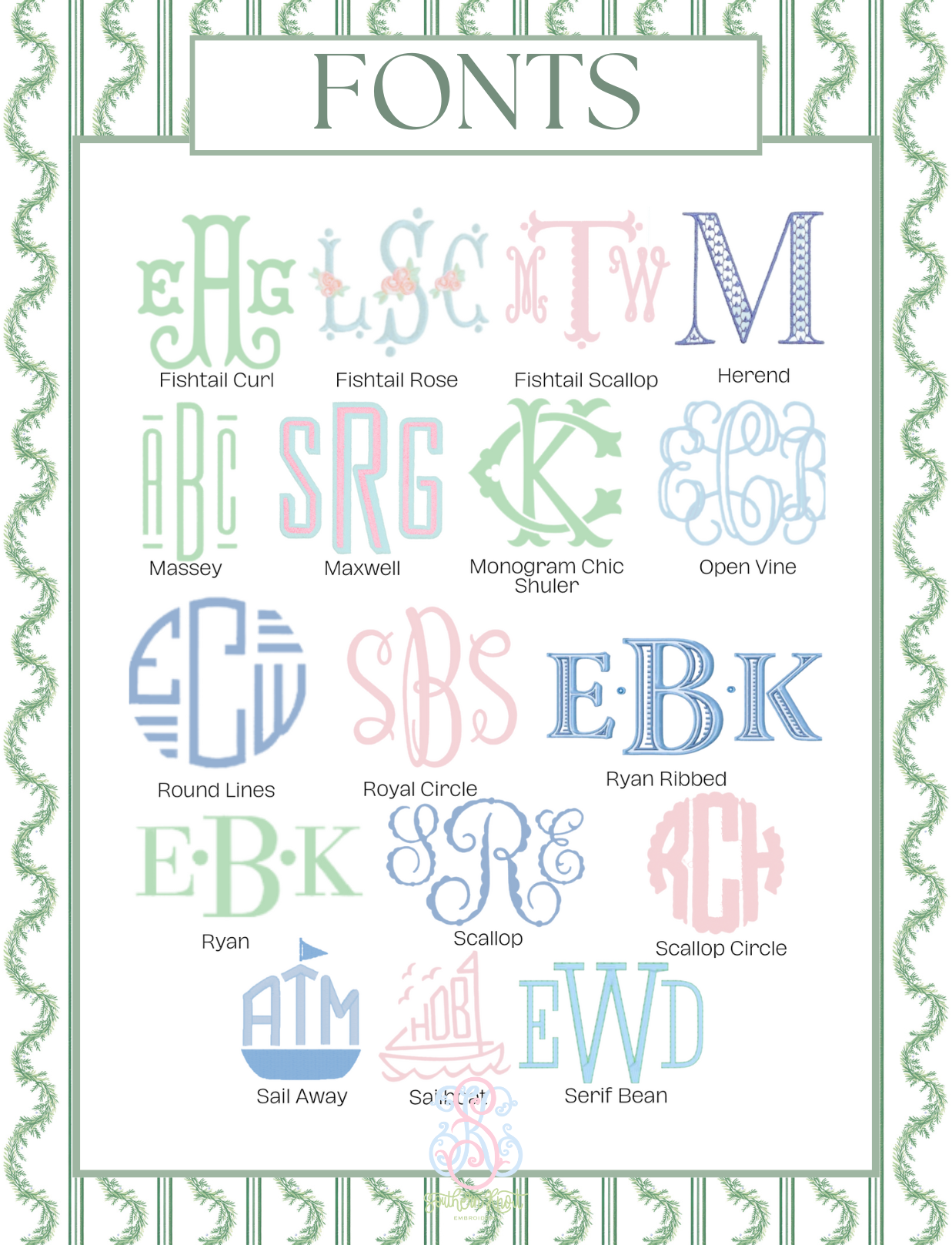 EMBROIDERY FONT, THREAD & FABRIC ALBUM